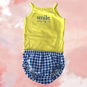 Carter's Baby Yellow and Blue Matching Set Size 6 Months